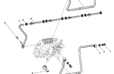 Топливные трубки низкого давления двигателя Baudouin 4M06G17