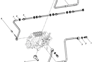 Топливные трубки низкого давления двигателя Baudouin 4M06G22