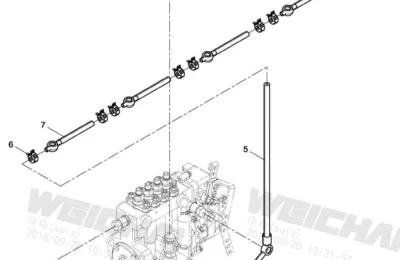 Топливные трубки низкого давления двигателя Baudouin 4M06G50