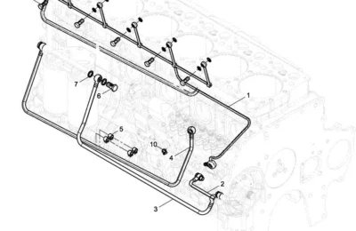Топливные трубки низкого давления двигателя Baudouin 6M21