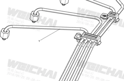 Топливные трубки высокого давления двигателя Baudouin 4M06G44