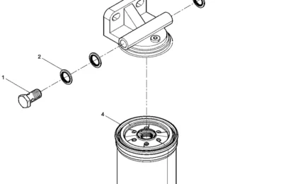 Топливный фильтр 1 двигателя Baudouin 3M10