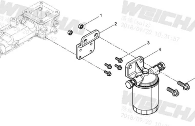 Топливный фильтр двигателя Baudouin 4M06G50