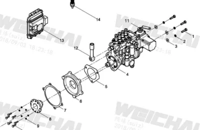 Топливный насос высокого давления двигателя Baudouin 4M06G33
