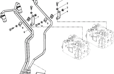 Топливопровод высокого давления в сборе двигателя Baudouin 3M10