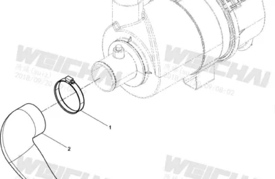 Трубки компрессора двигателя Baudouin 4M06G44