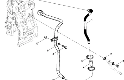 Трубки масляного радиатора двигателя Baudouin 4M11