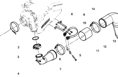 Трубы компрессора двигателя Baudouin 6M21