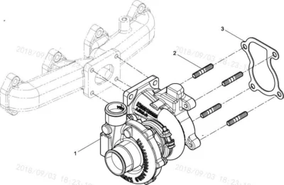 Турбонагнетатель двигателя Baudouin 4M06G33