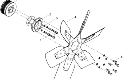 Узел шкива водяного насоса двигателя Baudouin 4M11