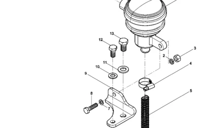 Вентиляция картера двигателя Baudouin 3M10