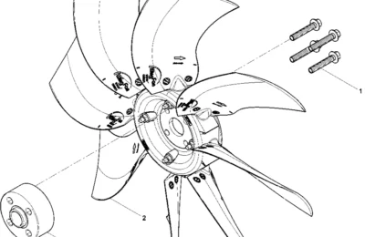 Вентилятор двигателя Baudouin 4M06G22