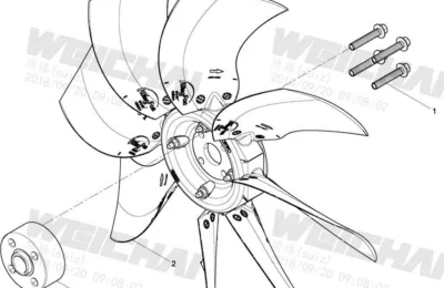 Вентилятор двигателя Baudouin 4M06G44