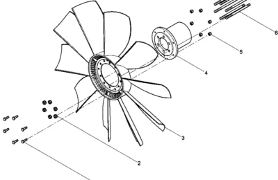 Вентилятор двигателя Baudouin 6M16