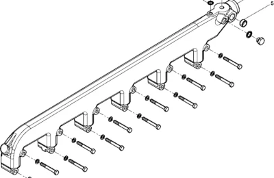 Водовыпускные трубки двигателя Baudouin 6M16