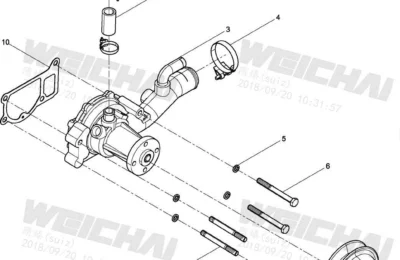Водяная помпа двигателя Baudouin 4M06G33