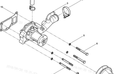 Водяная помпа двигателя Baudouin 4M06G44