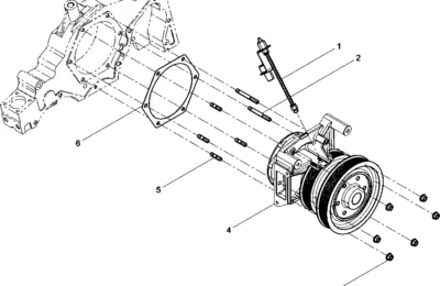Водяной насос двигателя Baudouin 6M16