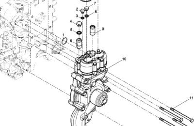 Водяной насос двигателя Baudouin 6M21
