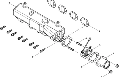 Впускной коллектор двигателя Baudouin 4M06G17