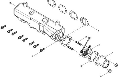 Впускной коллектор двигателя Baudouin 4M06G22
