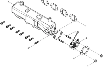 Впускной коллектор двигателя Baudouin 4M06G33