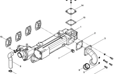 Впускной коллектор двигателя Baudouin 4M11