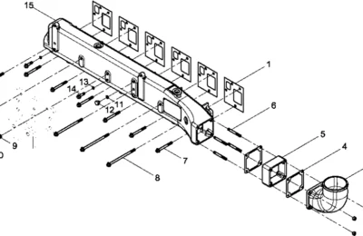 Впускной коллектор двигателя Baudouin 6M16