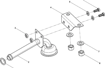 Впускной масляный патрубок двигателя Baudouin 6M11