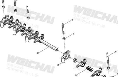 Встроенный шток коромысел двигателя Baudouin 4M06G50