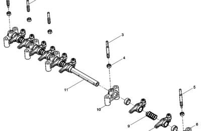 Встроенный вал коромысла в сборе двигателя Baudouin 4M06G17