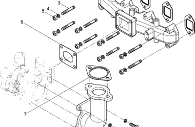 Выпускной коллектор двигателя Baudouin 4M06G33
