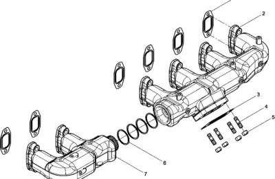 Выпускной коллектор двигателя Baudouin 6M11