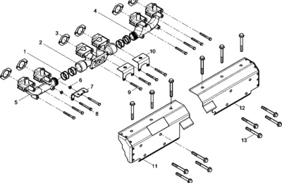 Выпускной коллектор двигателя Baudouin 6M16