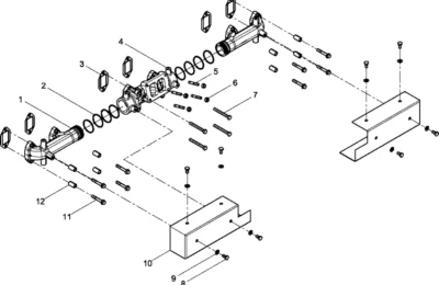 Выпускной коллектор двигателя Baudouin 6M21