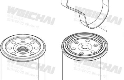 Запчасти в коробке двигателя Baudouin 4M06G44